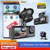 GPS Автомобильный видеорегистратор 3-канальная видеокамера для автомобилей WIFI APP Видеорегистратор 1080P Двухобъективная видеокамера Задняя камера для автомобиля Автомобильный аксессуар