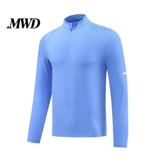 Fashionable Men's Activewear Men Running Shirt Quarter Zipper Athletic Quick Drying Quick-dry Long Sleeve Pullover for Workout Gym Jogging Golf