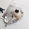 Irregular Cake Tray Stainless Steel Jewelry Storage Plate Vintage Dessert Plate  Home Decoration