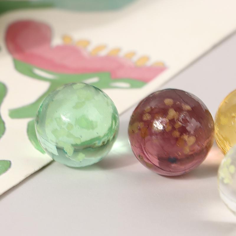 5Pcs 1.6Mm Luminous Glass Ball Glass Marbles Colorful Assorted Marbles Glow In The Dark Pinball For Kids Marble Games