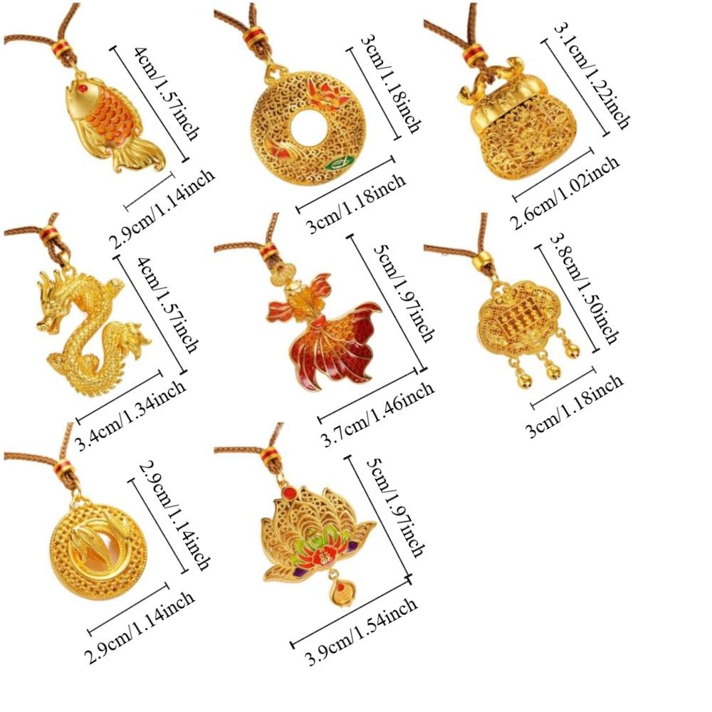 Золотая Рыбка Дракон Подвеска Ожерелье Цветочное Ожерелье до Ключиц Ожерелье в Китайском Стиле Подарки