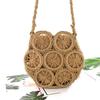 New Round Straw Beach Bag Women Bamboo Handbag Circle Rattan Bag Pattern Design Female Crossbody Shoulder Bags