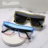 New integrated sunglasses, European and American trend large-frame one-piece color matching lens glasses, personalized sunglasses