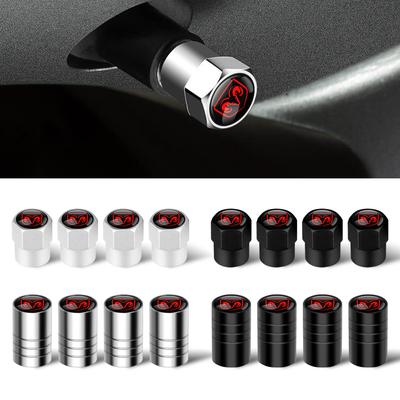 4Pcs Car Styling Wheel Tire Valve Cap Stem Cover Auto Accessories For Dodge Durango Charger Challenger Avenger Nitro Journey Ram U222