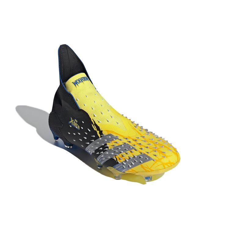 Adidas Мужские кроссовки Marvel x Predator Freak+ FG Wolverine желтые ярко-желтые серебристо-металлические FY1118