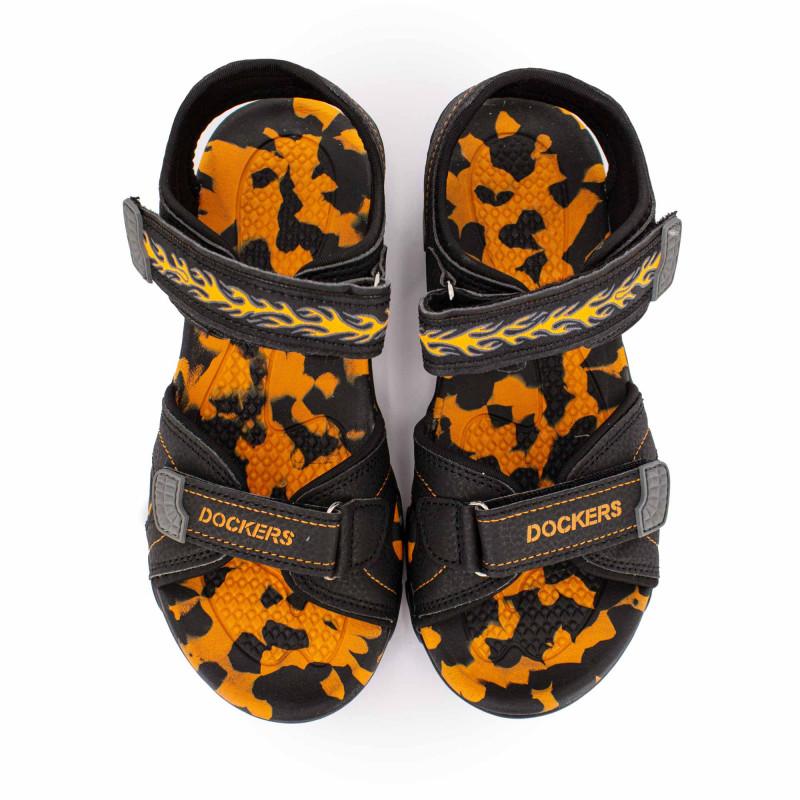 Черные оранжевые сандалии, размер 36–41 Женщина DOCKERS BY GERLI