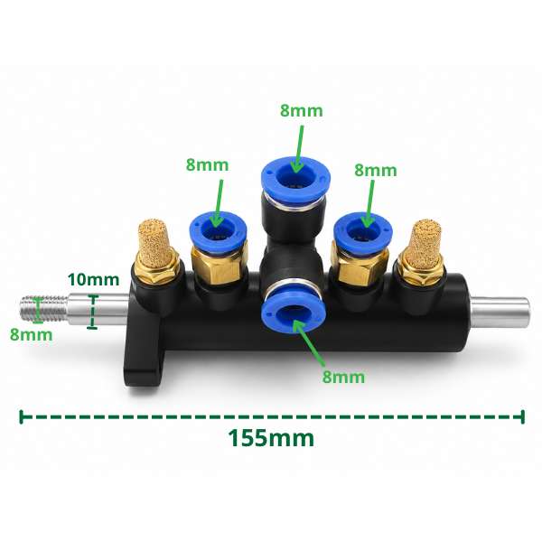 Air Distributor at Pedal 4x8mm