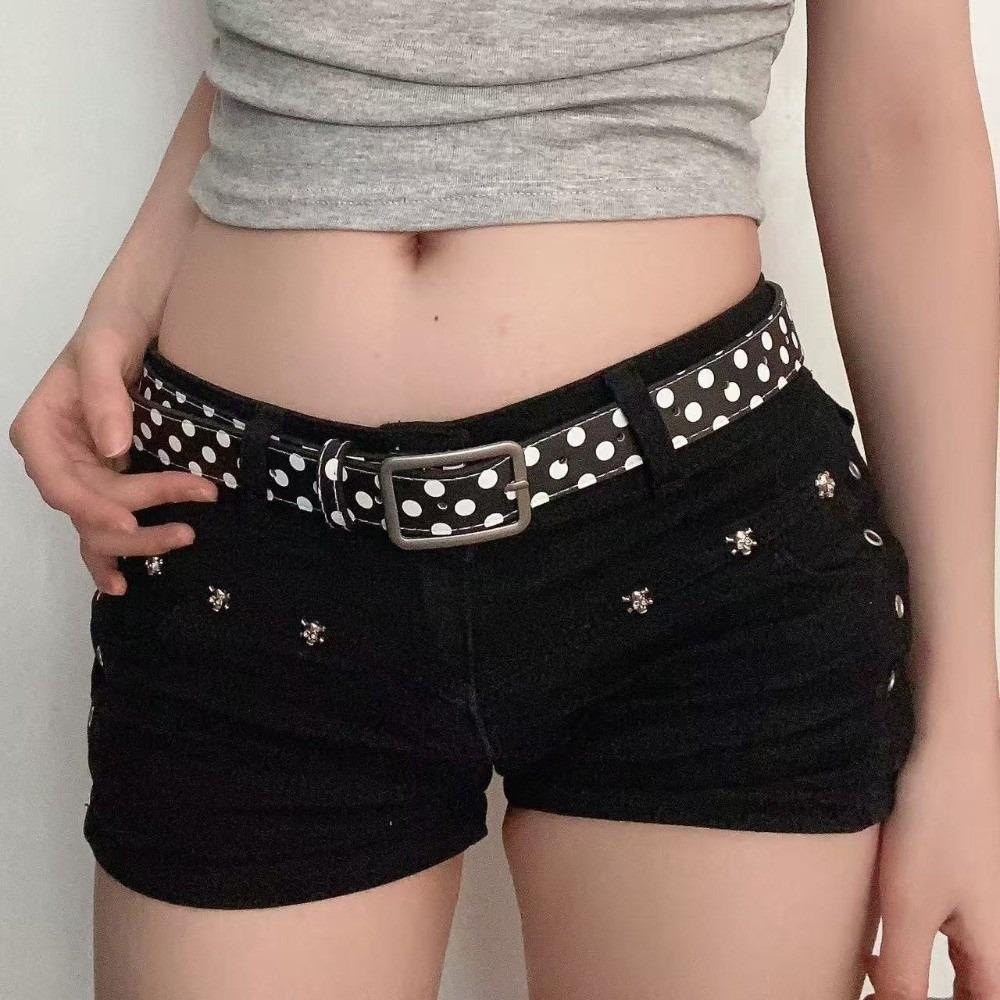 Pin Buckle Women's Belt Y2K Jeans Waistband Fashion Polk Dot Belt Spicy Girls