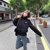 Winter Short Fur Collar Hooded Thickened Cotton Jacket Waist Slimming Sports Big Fur Collar Women's Thickened Coat