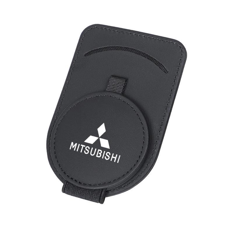 Leather Car Glasses Clip Sunglasses Box Sun Visor Eyeglasses Card Holder For Mitsubishi Eclipse Lancer Outlander ASX Colt I200