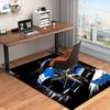 1PC Custom Name "Blue Machine Art" Theme Floor Mat Ideal for Living Room, Game Rooms, Office, Bedroom Floor Mat Design