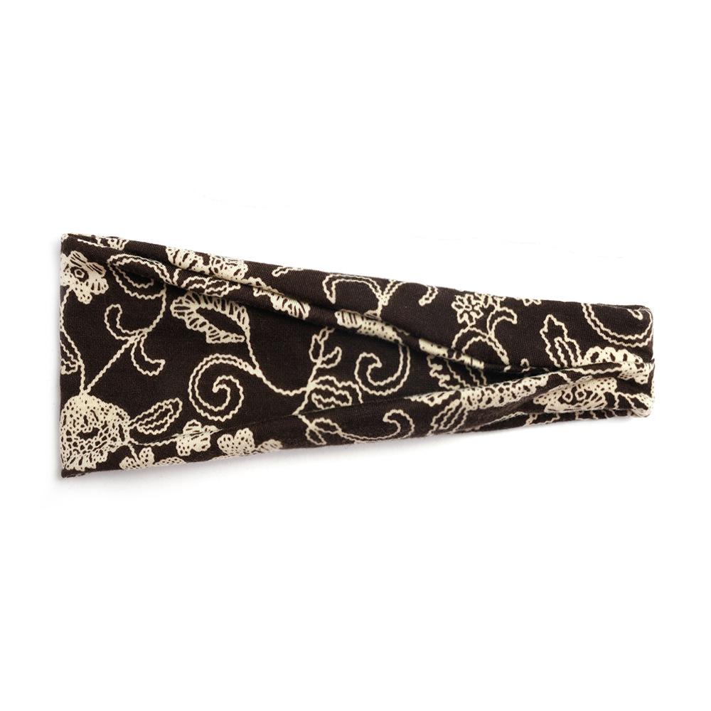 Женская спортивная повязка на голову, повязка на голову для йоги, впитывающий пот пояс, антиперспирант, широкий край, напечатанный платок, аксессуары для волос