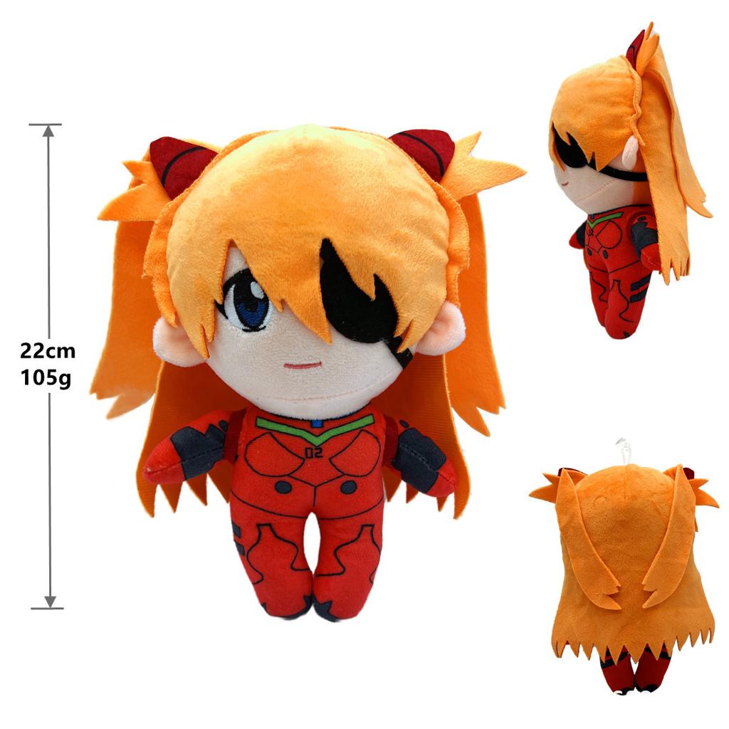Ayanami Rei Plush Asuka Langley Soryu Rei Plush Stuffed Ray Японское аниме Kawaii Милые мультяшные игрушки Куклы Кровать Подарок
