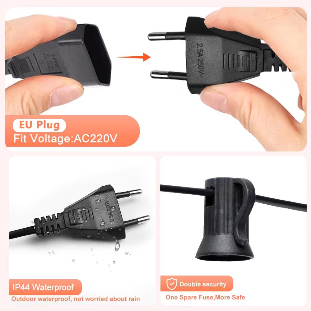 Waterproof LED Outdoor String Ball Lights 7.6M/20M Shatterproof Patio Lights For Outside Backyard Porch Garden Decor Wholesale