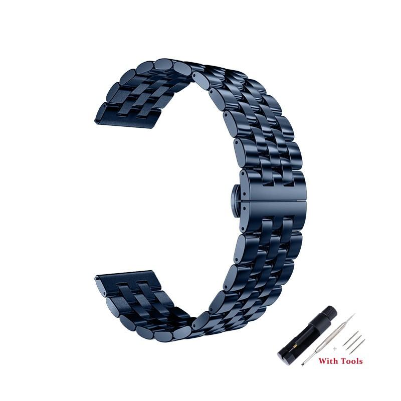 20mm 22mm Stainless Steel Watchband Metal Folding Watch Buckle Watch Band Strap Bracelet Watch Accessories with Tool