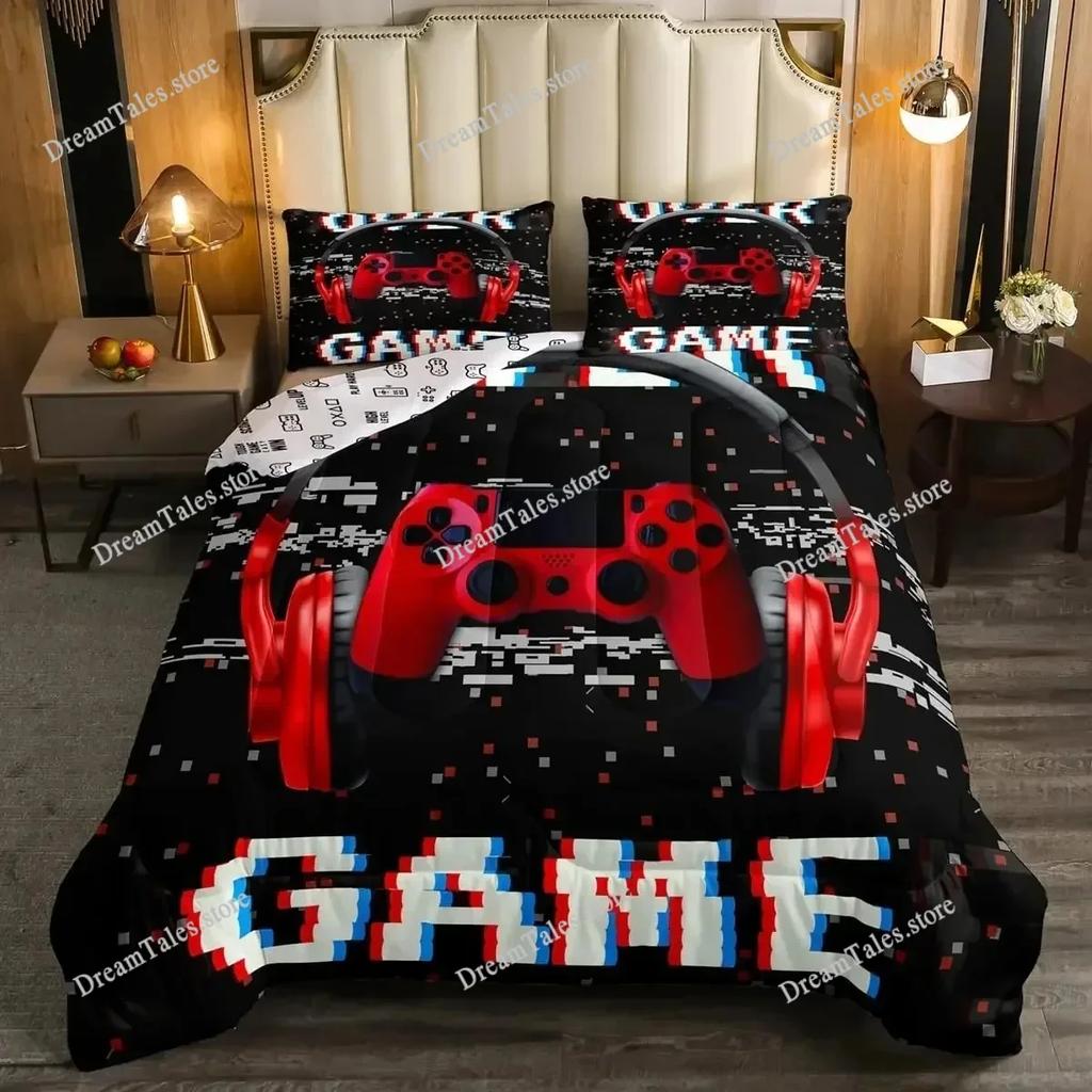 Игровой комплект постельного белья с пододеяльником, размер Twin, Игровые комплекты постельного белья для мальчиков и детей, Игровой комплект с пододеяльником, размер King, Игровой комплект постельного белья из микрофибры