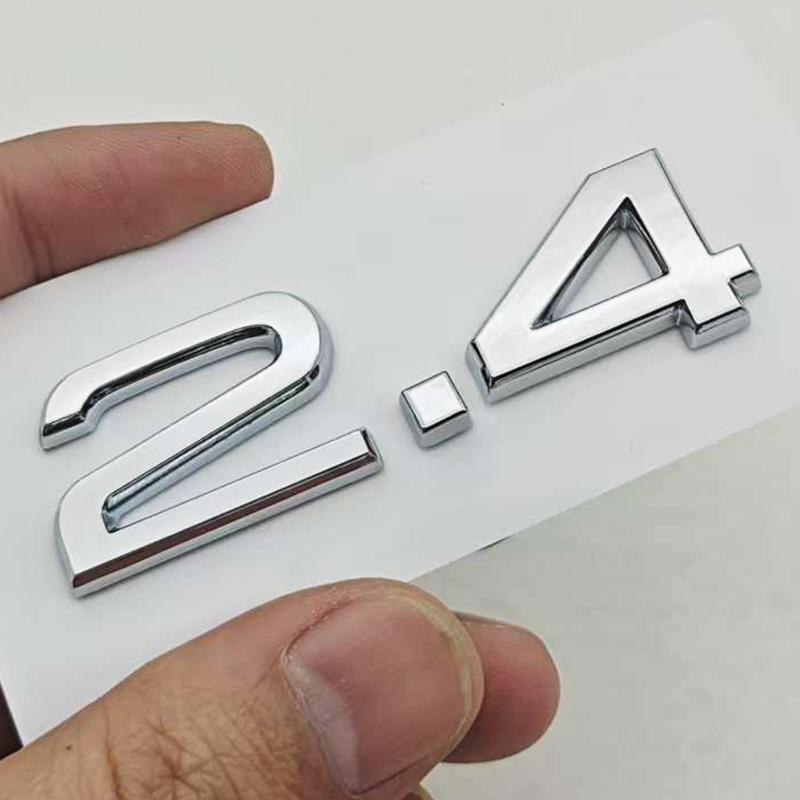 2026 3D ABS Car Letters Logo 2.4 3.6 3.8 4.2 TDI Sticker Rear Trunk Emblem Badge For 4YTFG A3 A4 A5 A6 A7 A8 Q3 Q5 Q7 Q8 Accessroies