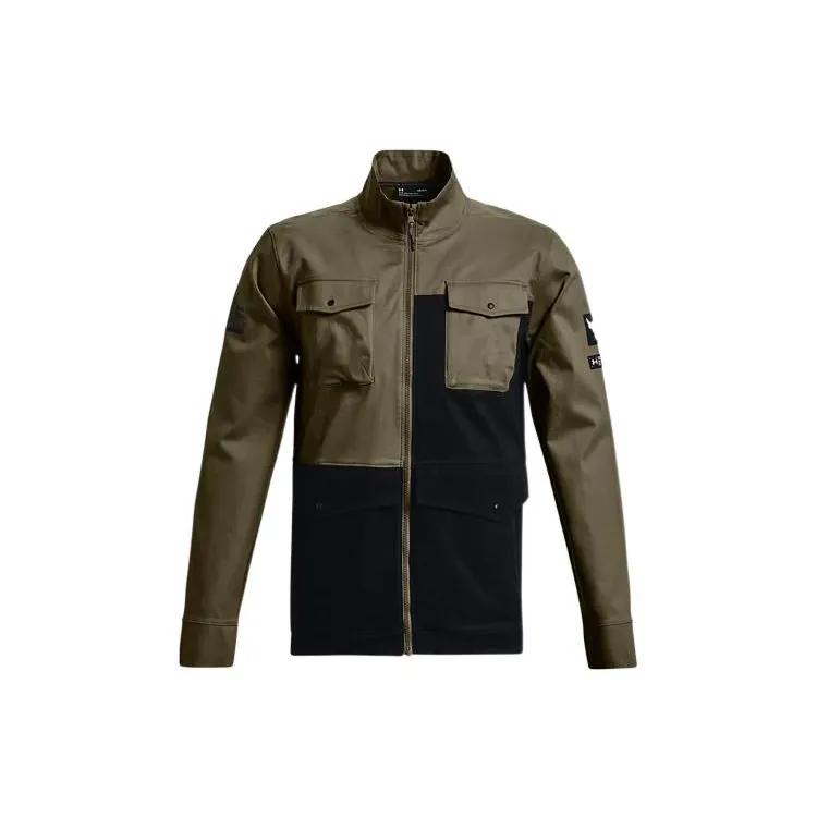 Under Armour Project Jackets Men's Tent Green Stand Collar Moderate (Unisex) Jackets 1370460