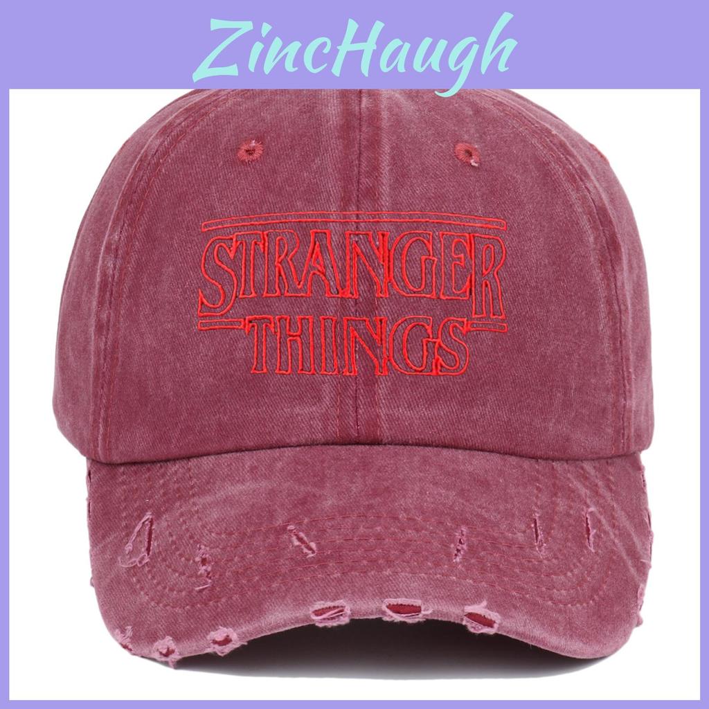 Винтажная вышитая бейсболка Stranger Things с эффектом потертости и защитой от солнца для фанатов