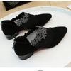 Summer Fashion Women Pointed-toe Low Heel Shoes Ladies Mesh Rhinestone Sandals Women's Fashion Shoes