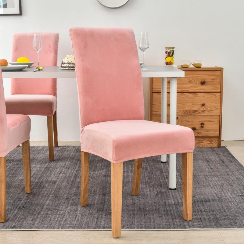 Golden Sable Velvet Elastic Chair Cover for Home, Hotel, Dining & Computer Chairs