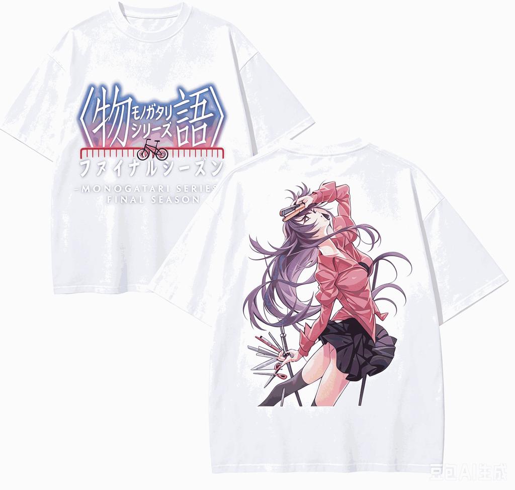 Monogatari Series Anime Lover TShirt Harajuku Cotton NewModel High Street Fashion Oversized Unisex Comfortable High Quality
