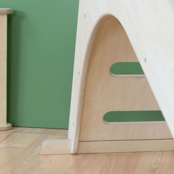 Toboggan d'intérieur bois naturel - 3 à 8 ans - 80 x 64 x 172 cm