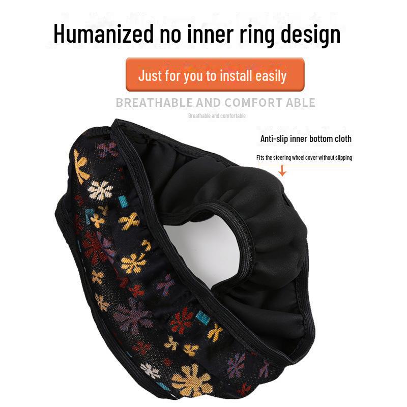 Чехол на руль с внутренним кольцом Butterfly 2024 года — универсальный, симпатичный декор, противоскользящий чехол на ручку для всех сезонов, женский трансграничный аксессуар