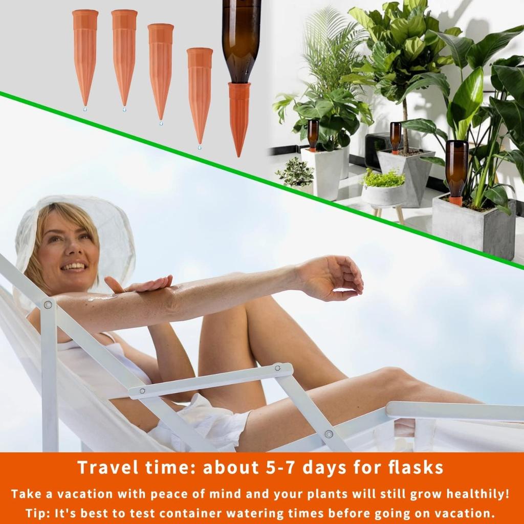 Самополивающиеся колышки для растений - 4 шт. в упаковке, терракотовые, автоматические устройства для полива растений, система автоматического полива для комнатных и уличных растений