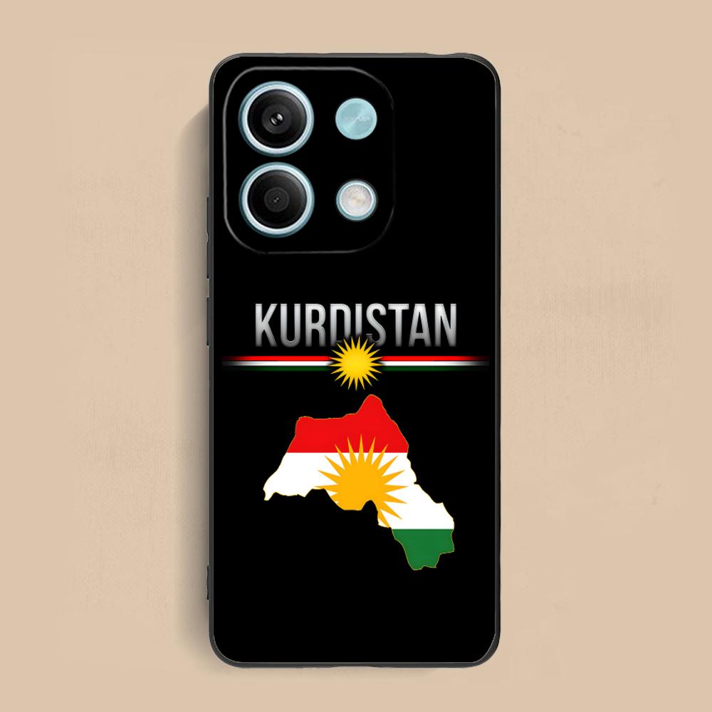 Матовый чехол из ТПУ для мобильного телефона с флагом Курдистана для Xiaomi Redmi 15 14 13 12 A5 3 2 1 C Plus 4G 5G Цветной печатный чехол