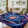 Atletico Madrid Design Crystal Velvet Rug Soft Decorative Mat for Bedroom Entrance