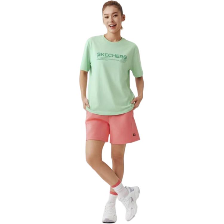 Skechers Унисекс вязаная футболка с коротким рукавом и круглым вырезом L226U065-04BJ