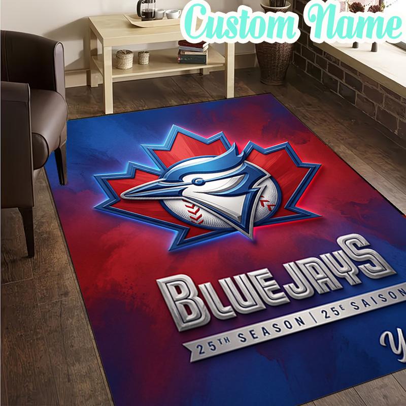 Custom Name Torontos baseball Rug, Office Rug, Chair Rug, Carpet for Living Rooms, Doormat Game Rug Home Decor Christmas Gifts