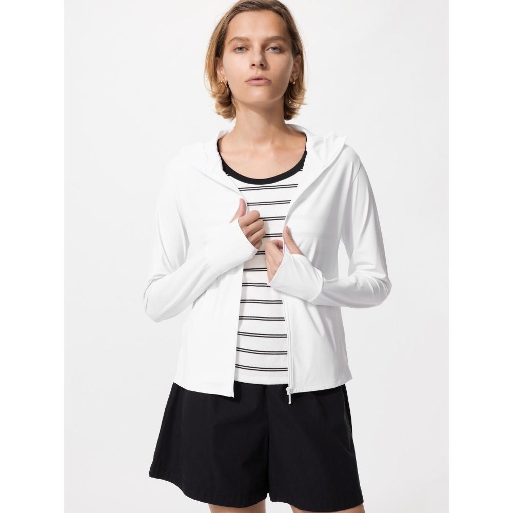 Uniqlo Япония Ультраэластичная Худи на молнии Air Rhythm с защитой от УФ-лучей