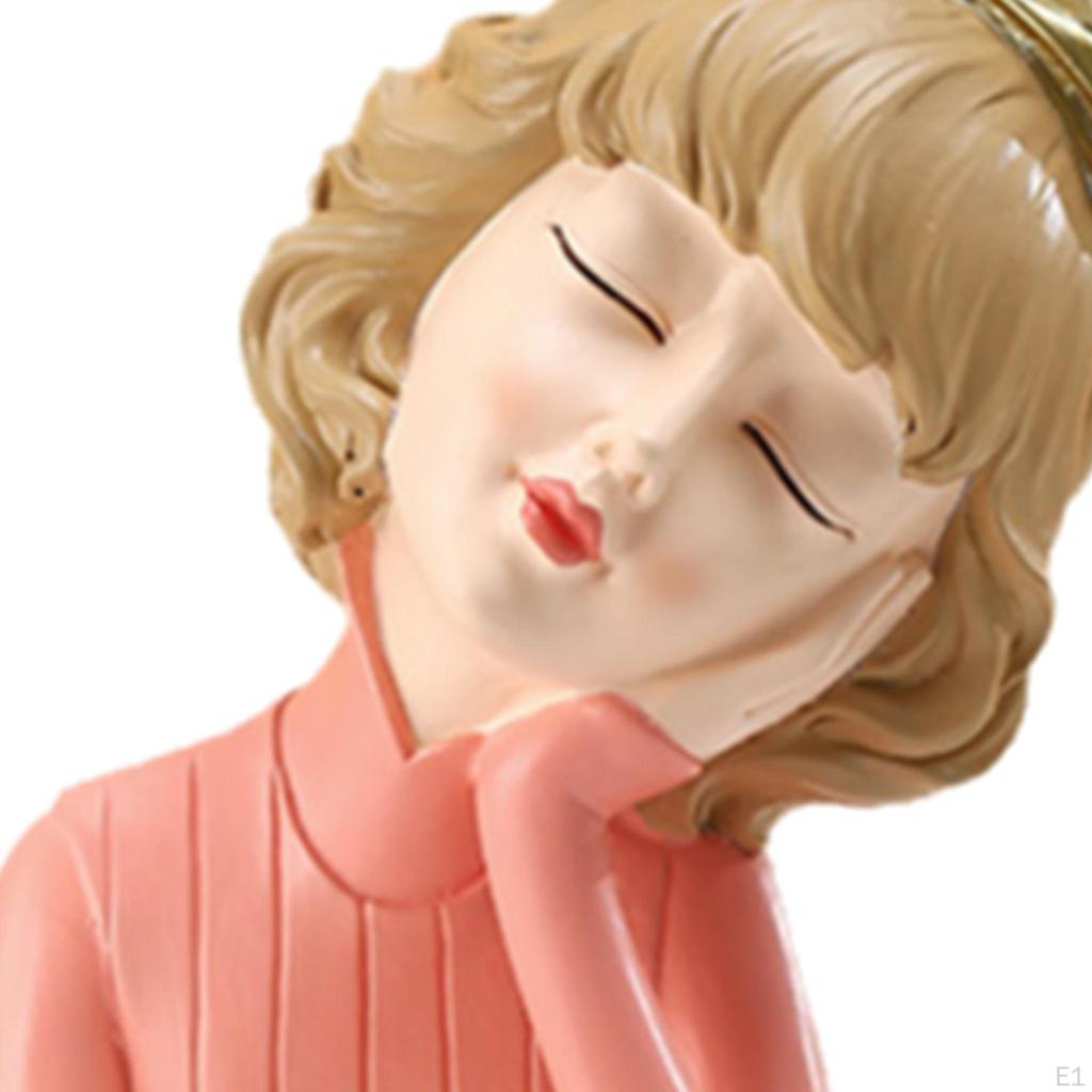 Украшение в виде девочки из смолы, центральная чаша и ящик для хранения для офиса или шкафа