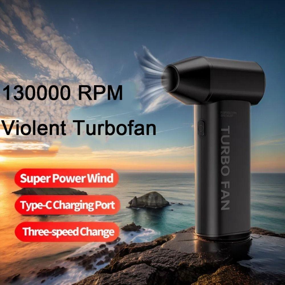 High-Speed Violent Turbofan 130000 RPM Portable Air Blower Hair Dryer Mini Turbo Jet Fan  Car