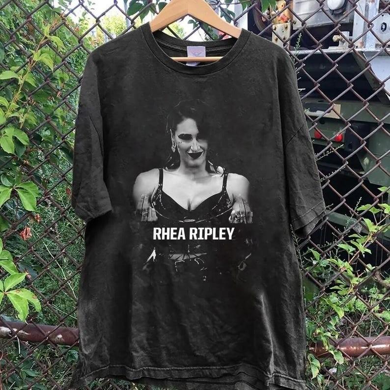 Винтажная футболка Rhea Ripley 90-х, Поддельная футболка, Подарок для фаната, Унисекс Стиль Футболка Унисекс Футболка