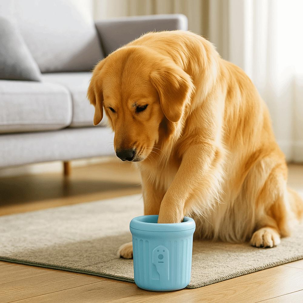 Съемная чашка для мытья лап питомца, мягкая, для быстрой мойки, чашка для чистки лап кошки, портативная прессовая очиститель, мойка для лап собаки, уход за лапами