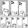 F-Florks Милый F-Смешной Чехол Для Телефона Для iPhone 16,15,14,13,12,11 Plus,Pro Max,XS,X,XR,SE,Mini,8,7 Мягкий Силикон Черный Чехол