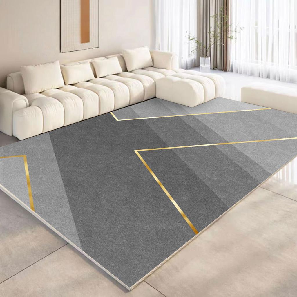Nordic Living Room Carpet, Sofa, Coffee Table Light Luxury And Simple Bedroom Bedside Crystal Velvet Floor Mat Home Decor