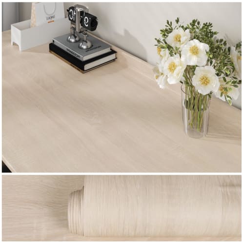 VEELIKE Wood Grain Wallpaper, 40cm x 9m, Remake Sheet, Wood Grain Sheet, Cutting Sheet, Wall Sticker, Tape, Table, Kitchen, Self-Adhesive, No Glue Req