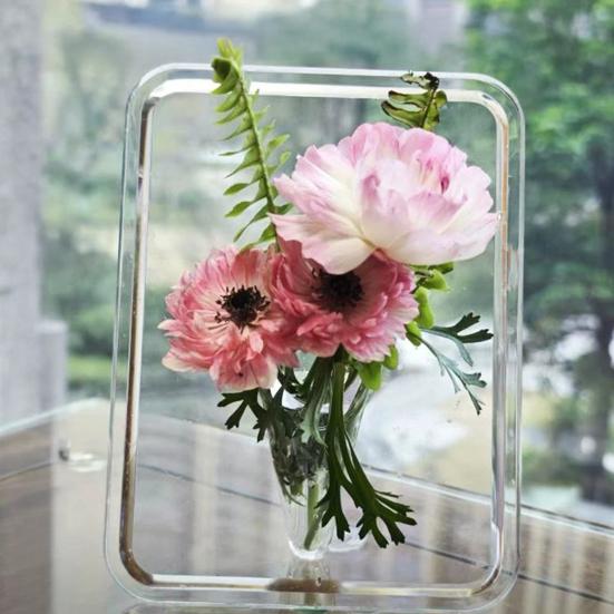 Акриловая фоторамка Yousheng, ваза для цветов, украшение, прозрачный держатель для вазы с цветочными растениями, центральный элемент для домашнего офиса, обеденного стола, украшение для рабочего стола