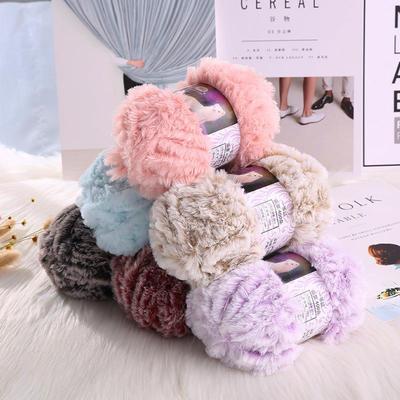 50 г/Клубок Пушистая Плюшевая Пряжа из Норки, Толстая Мягкая Искусственная Меховая Бархатная Пряжа для Вязания, Пряжа для Ручного Вязания Крючком DIY для Шарфа Свитера Шляпы Одеяла Куклы Подушки Поделок