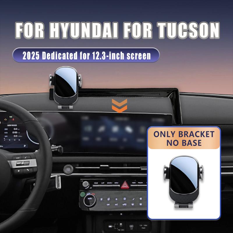 Автомобильный держатель для телефона на основание экрана для Hyundai Tucson 2025, держатель для телефона на центральную консоль/панель приборов, подставка для GPS, аксессуары для интерьера