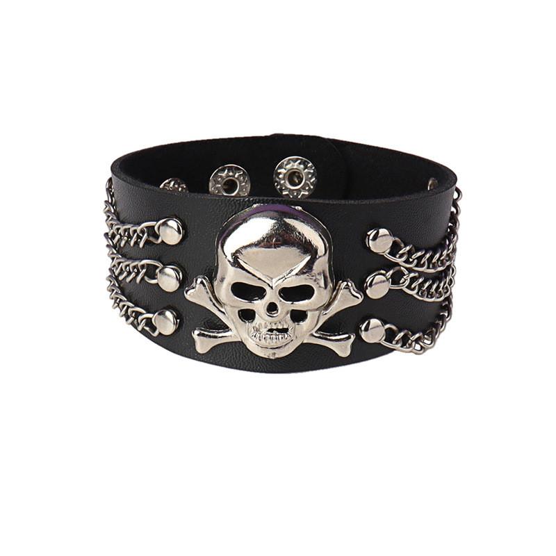 New Black Punk Spike Rivets Bracelets For Women Stud Bracelet PU Leather Charm Cuff Bracelets Cuff Bangles Jewelry Party Gift