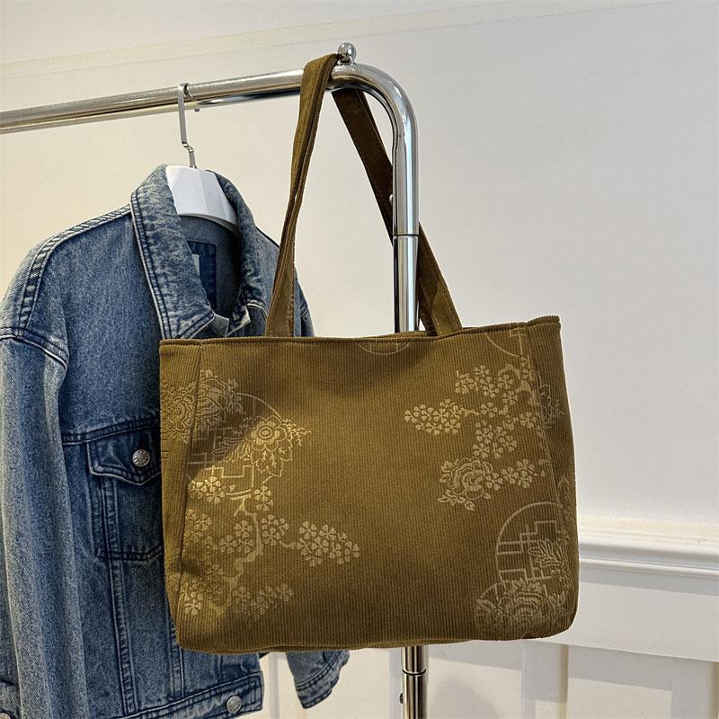 Вместительные сумки через плечо с цветочным принтом для женщин, повседневная холщовая сумка, универсальные женские сумки для покупок, новые модные сумки