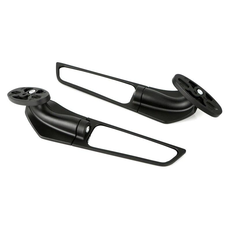 Motorcycle Wing Mirrors For Kawasaki Ninja 250 300 400 650 H2 H4 Adjustable Rotating Rearview Side Mirror For Honda CBR650R