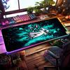 Счастливая Мультяшная Геометрическая Панель для Мыши RGB Игровая Панель для Мыши Настольный Коврик HD Игровой Большой Светодиодная Подсветка XXL Панели для Мыши