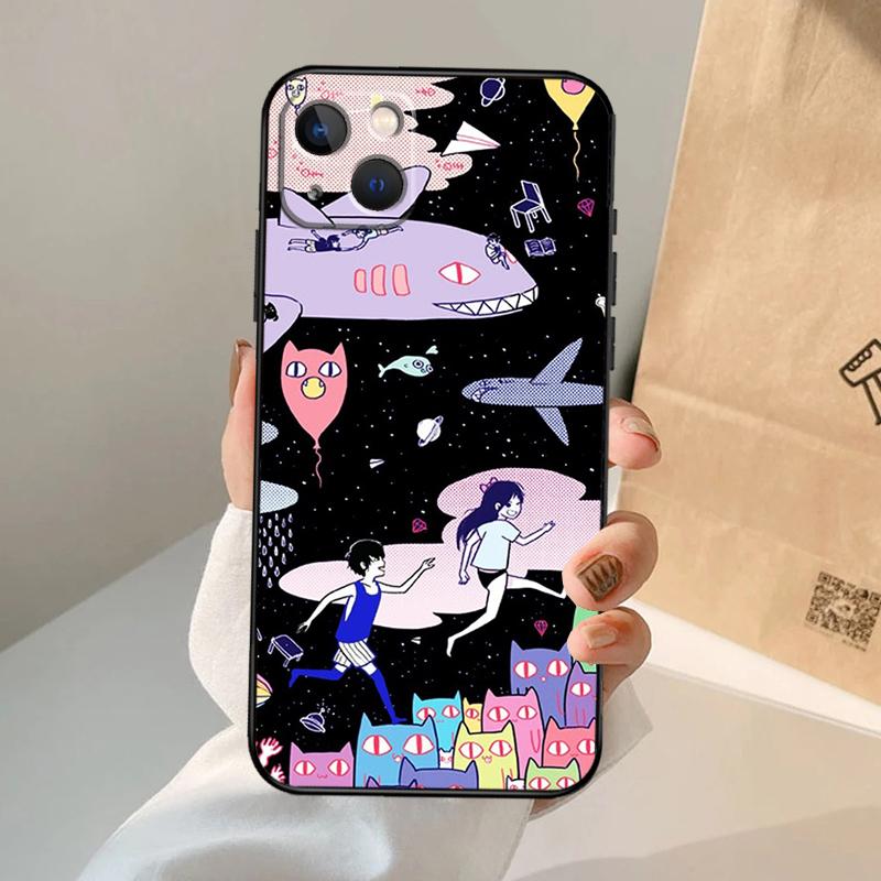 Чехол-кейс Omori для iPhone 16 15 14 12 Pro Max 11 13 Pro Max X XR XS MAX Plus 12 Mini Coque