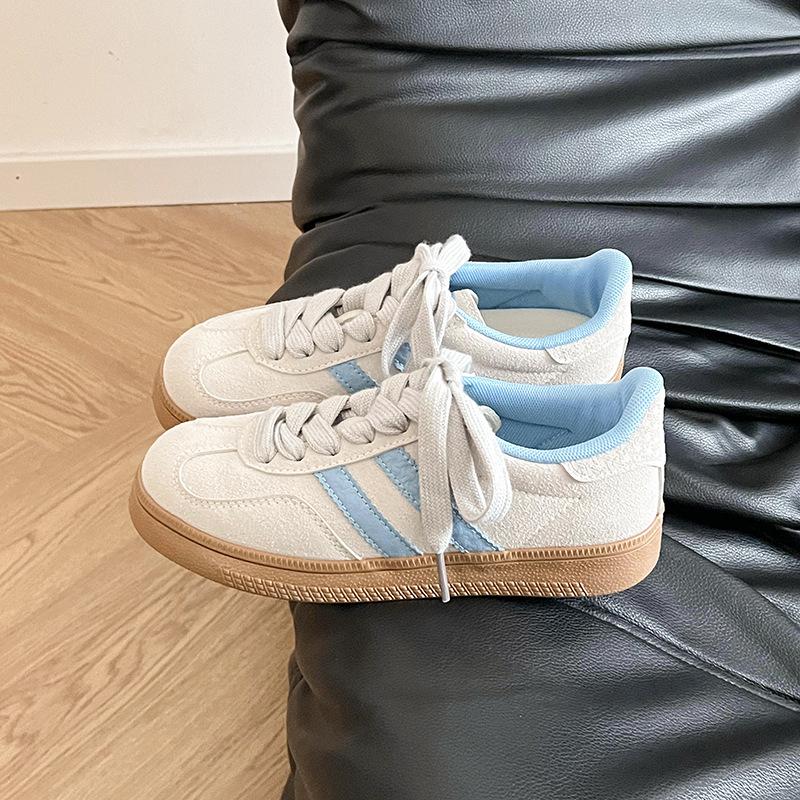 2025 Spring New Skateboard Shoes Women's Trend Ins Versatile Casual Shoes Hong Kong Style Students Thick-soled Heightening Sports Shoes